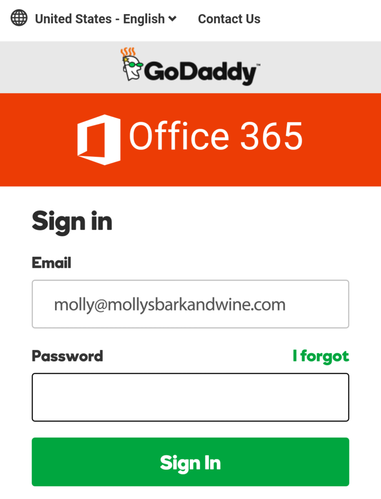godaddy email settings iphone 5