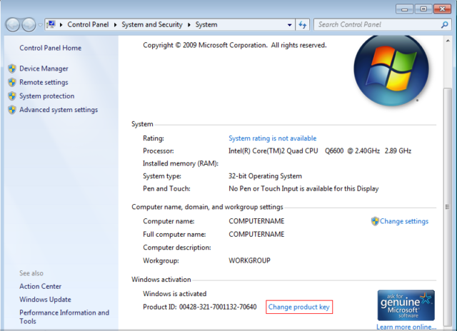 windows 7 serial keys