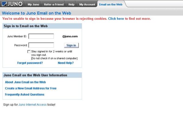 webmail juno com
