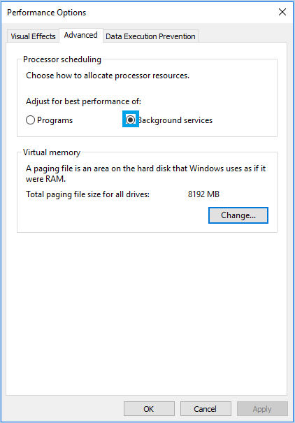 Set CPU Priority in Windows 10