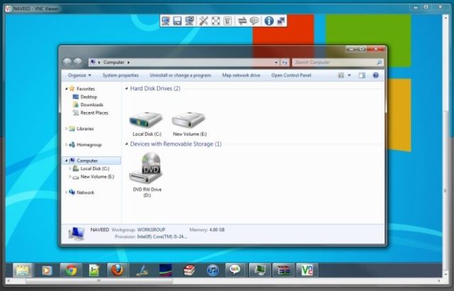 vnc viewer change resolution